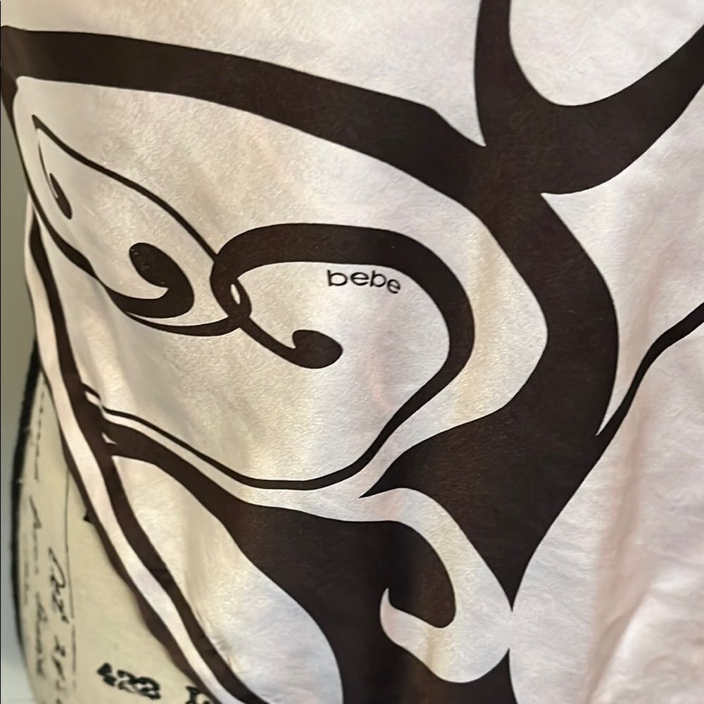 SOLD Vintage Y2K Bebe Silk Blend Multi Color Reversible Halter Handkerchief Top - Picture 2 of 11